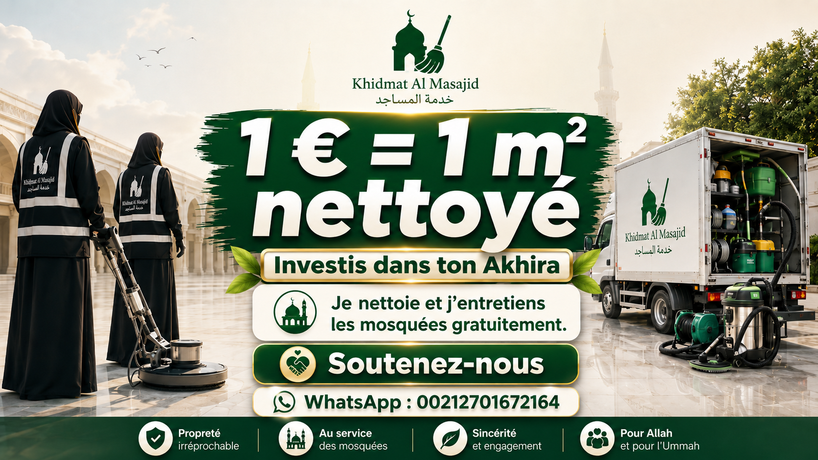 Nettoyage des Mosquées & Rénovation
