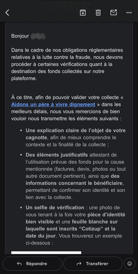 Image justificative de la cagnotte