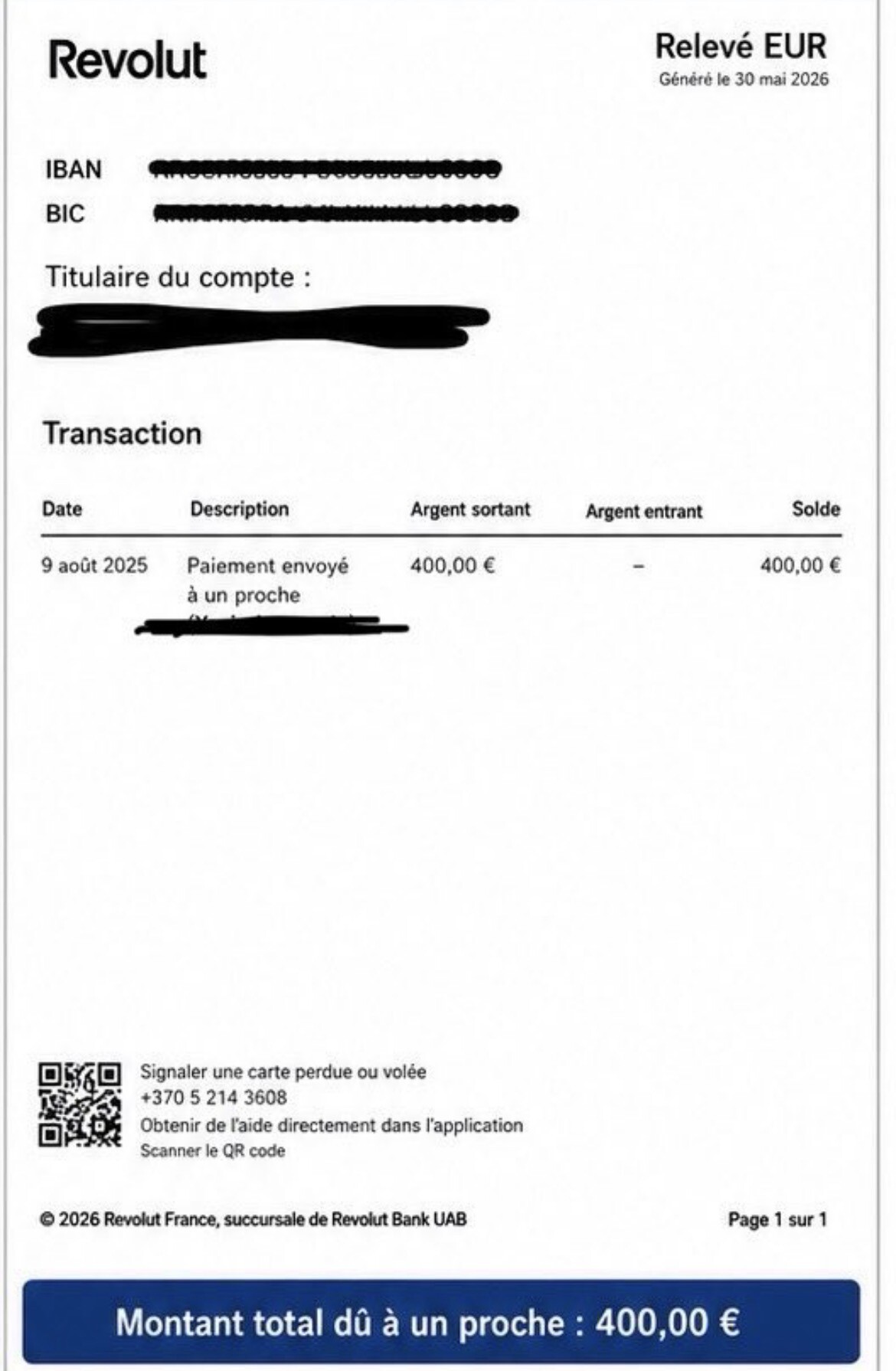 Image justificative de la cagnotte