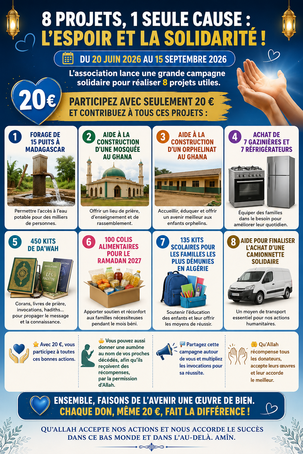 Huit projets, vingt euros, une seule action solidaire