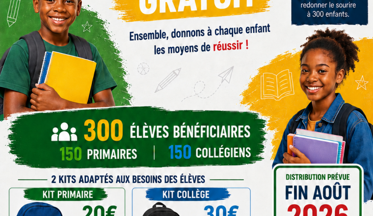 300 kit scolaires pour les enfants de Blois rentrée 2027