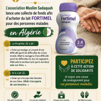 Offrons du lait Fortimel aux personnes malades en Algérie
