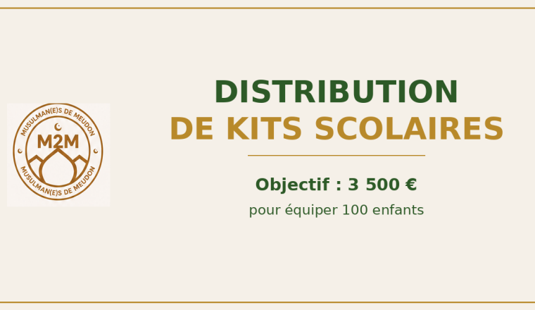 🎒Distribution de Kit scolaire à Meudon 