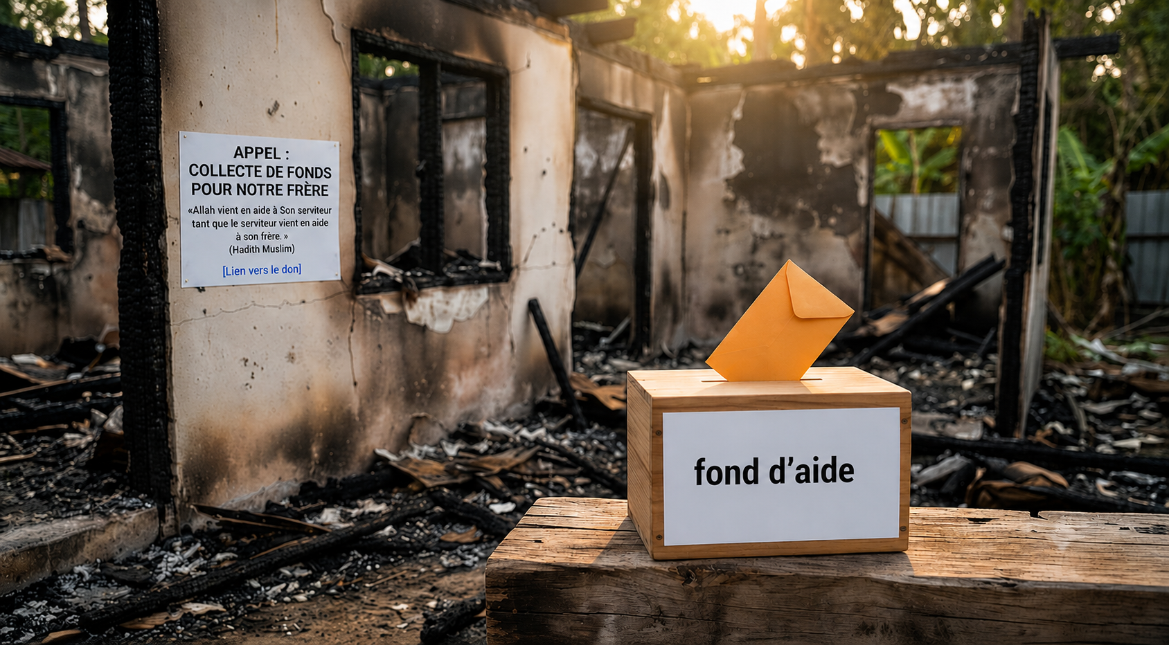 🚨 Appel à la solidarité : Soutenons notre frère après l'incendie de son foyer 🚨