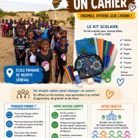 Opération 1 don 1 cahier en faveur des enfants de l'école de Ngouye au Sénégal 