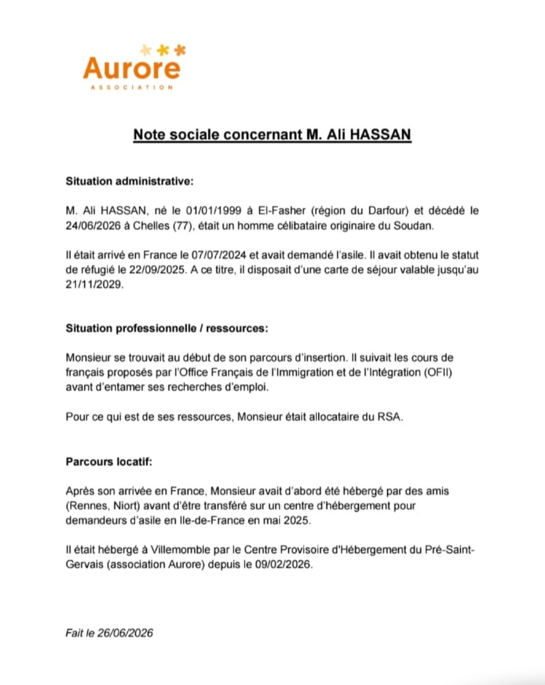 Image justificative de la cagnotte