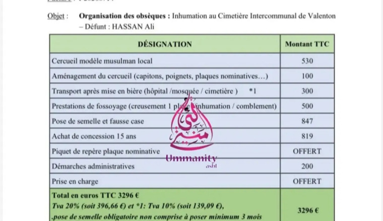 Pour notre frere réfugié Ali