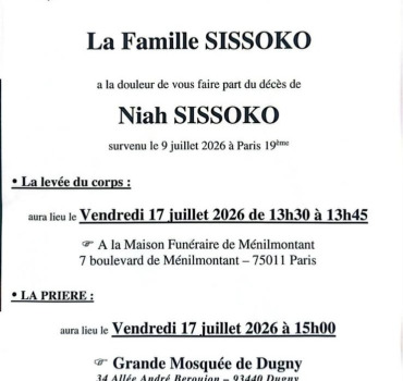 Soutien a la famille Sissoko