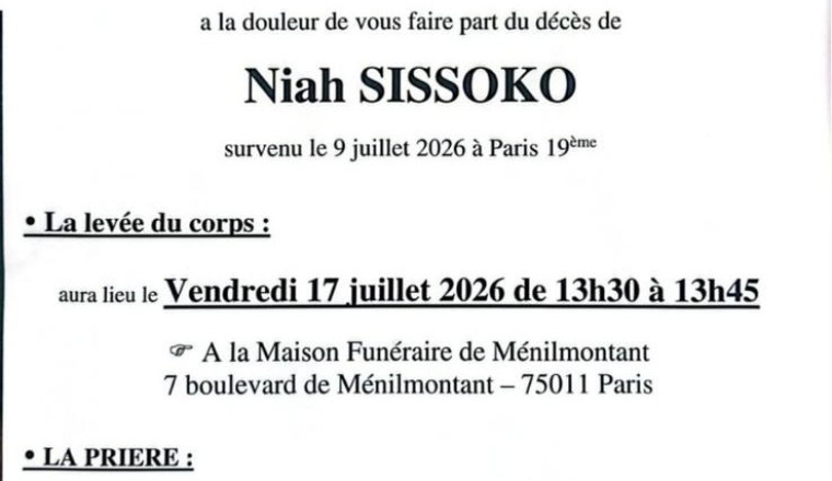 Soutien a la famille Sissoko