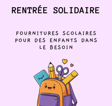 Des fournitures scolaires pour une familles dans le besoin