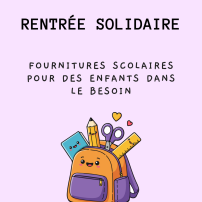 Des fournitures scolaires pour une familles dans le besoin