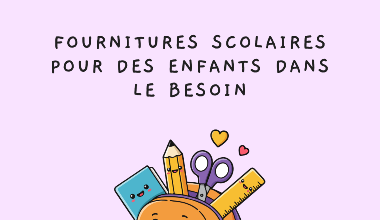 Des fournitures scolaires pour une familles dans le besoin