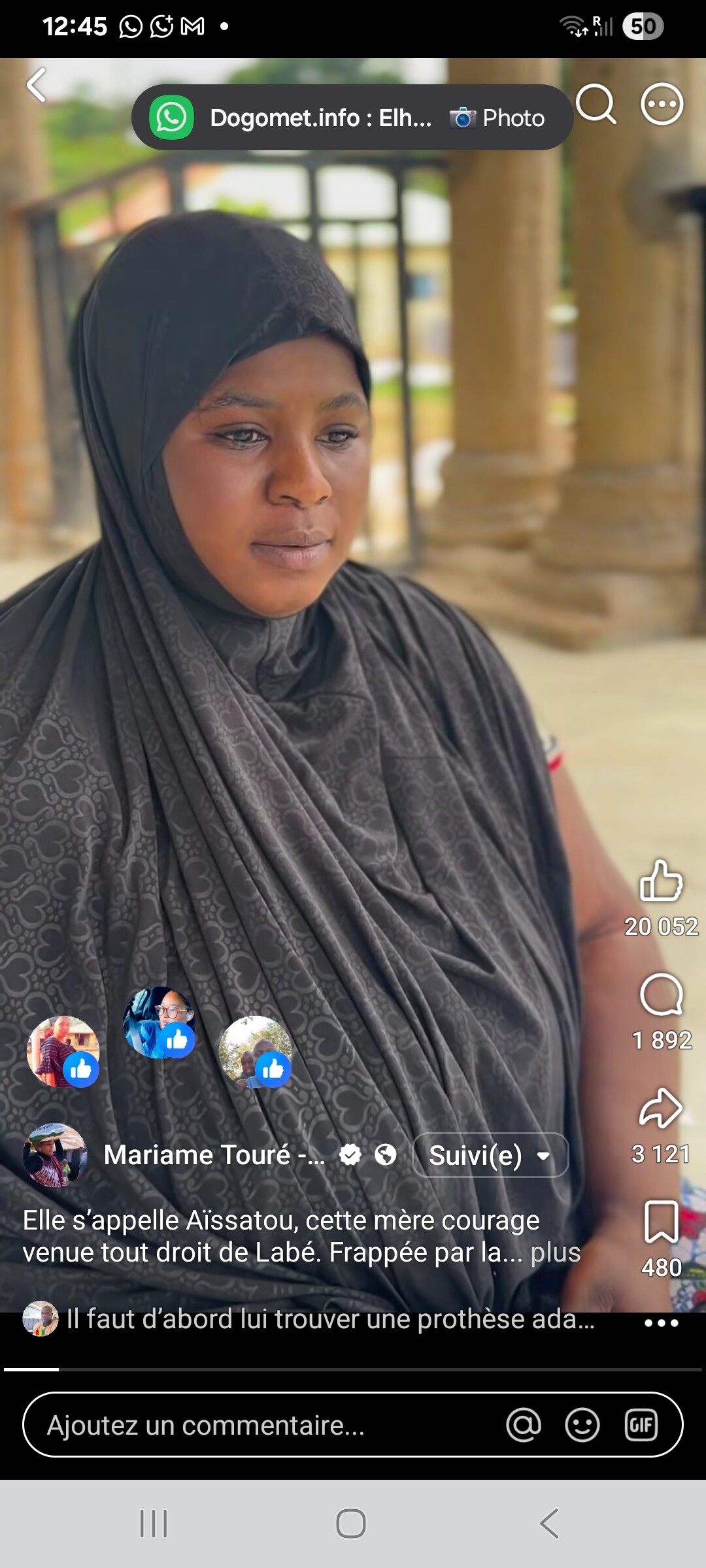SOS AHU basée à Mamou RG pour la femme  handicapées abandonner  par son mari en Guinée 