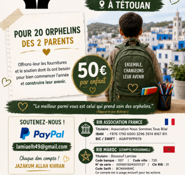 Scolarisons 20 orphelins 