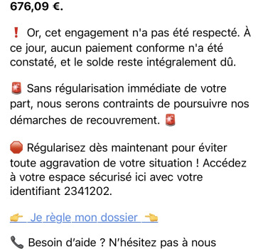 DETTES A REMBOURSER AU COMMISSAIRE DE JUSTICE !