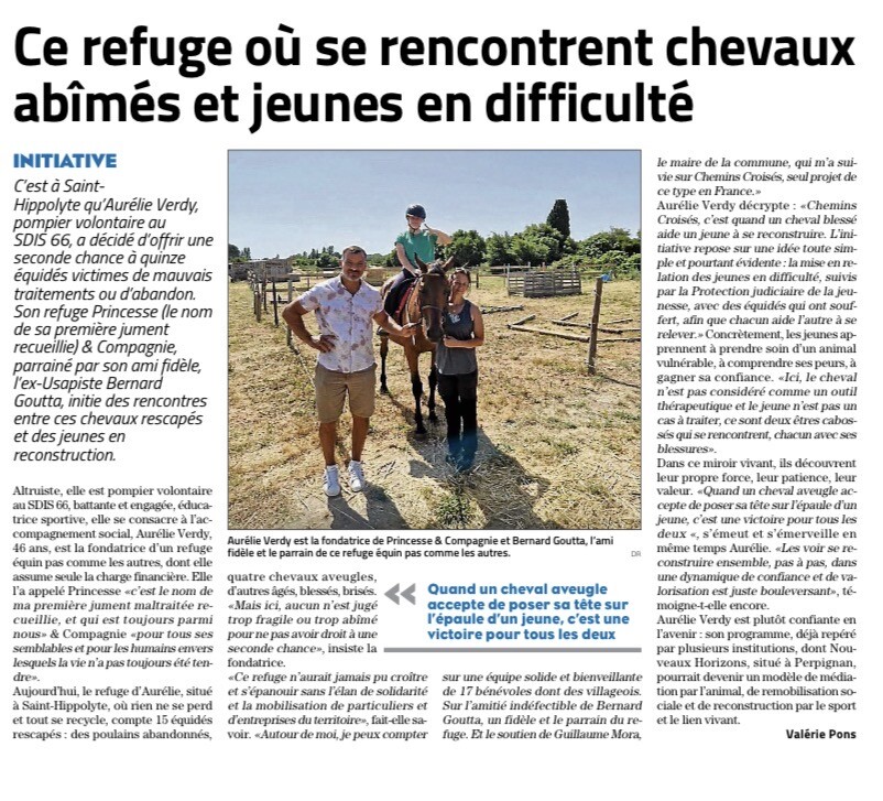projet chemin croises médiation animal pour les jeunes en difficultés