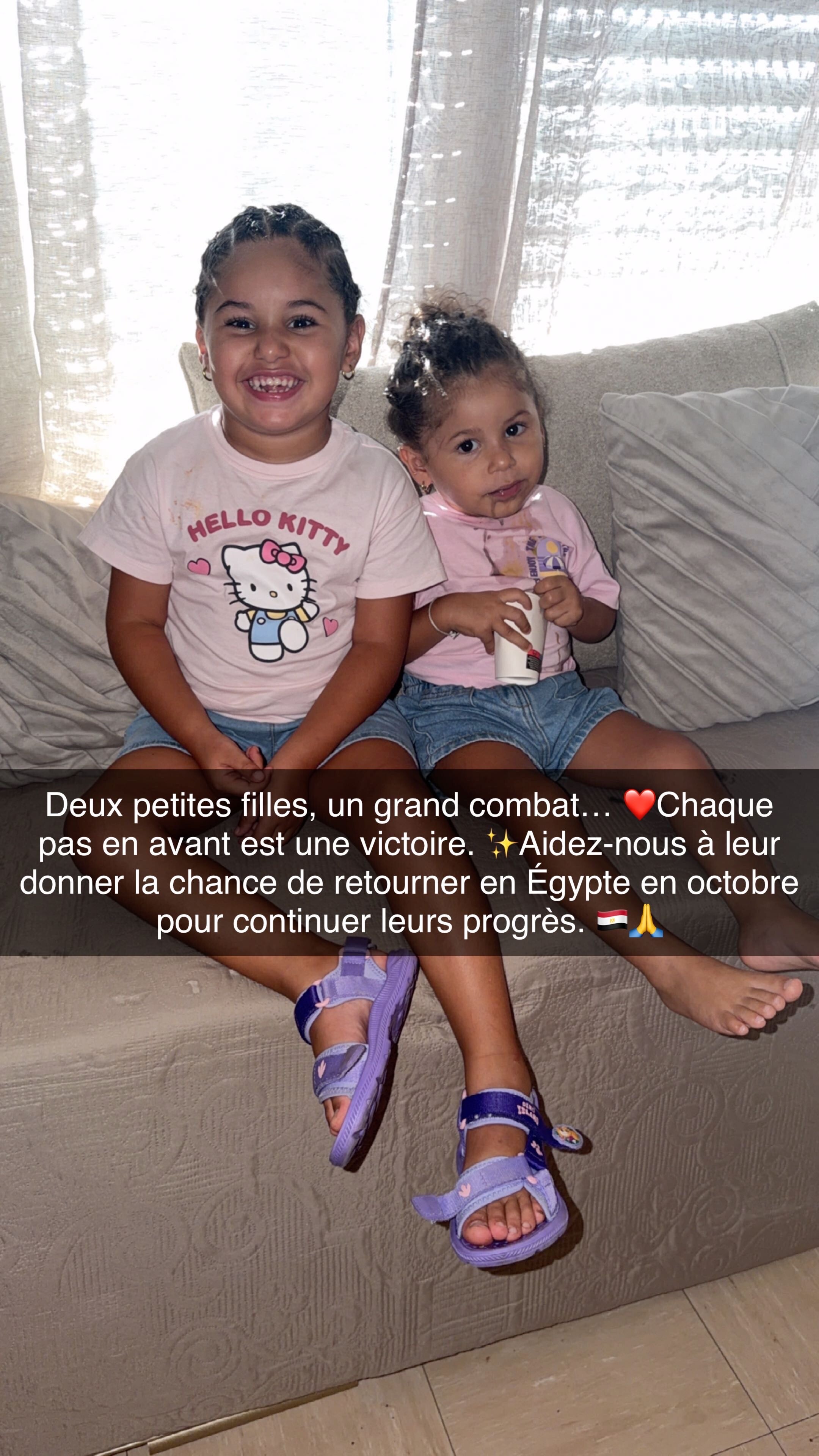 Aidons deux petite sœur à faire leur soins en Égypte 