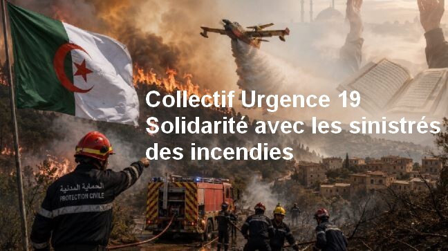 Incendies en Algérie : appel à la solidarité avec les sinistrés