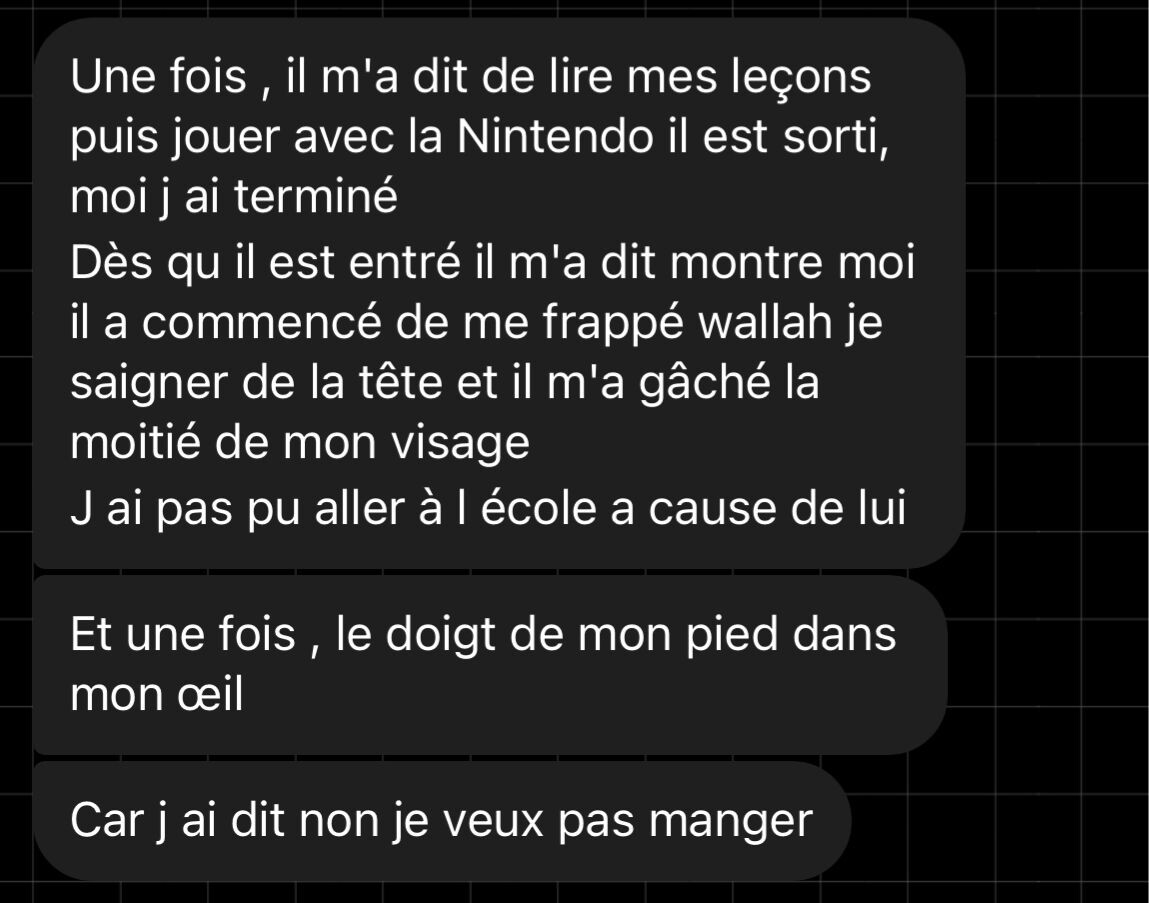 urgence violence infantile et rapte d’enfants 