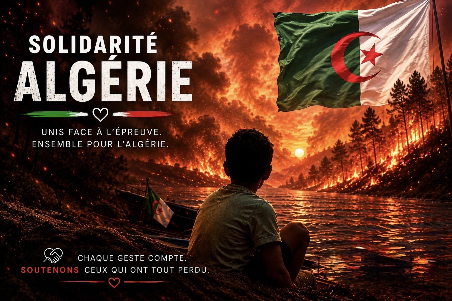 🇩🇿 Solidarité Algérie  Aidons les victimes des incendies ❤️