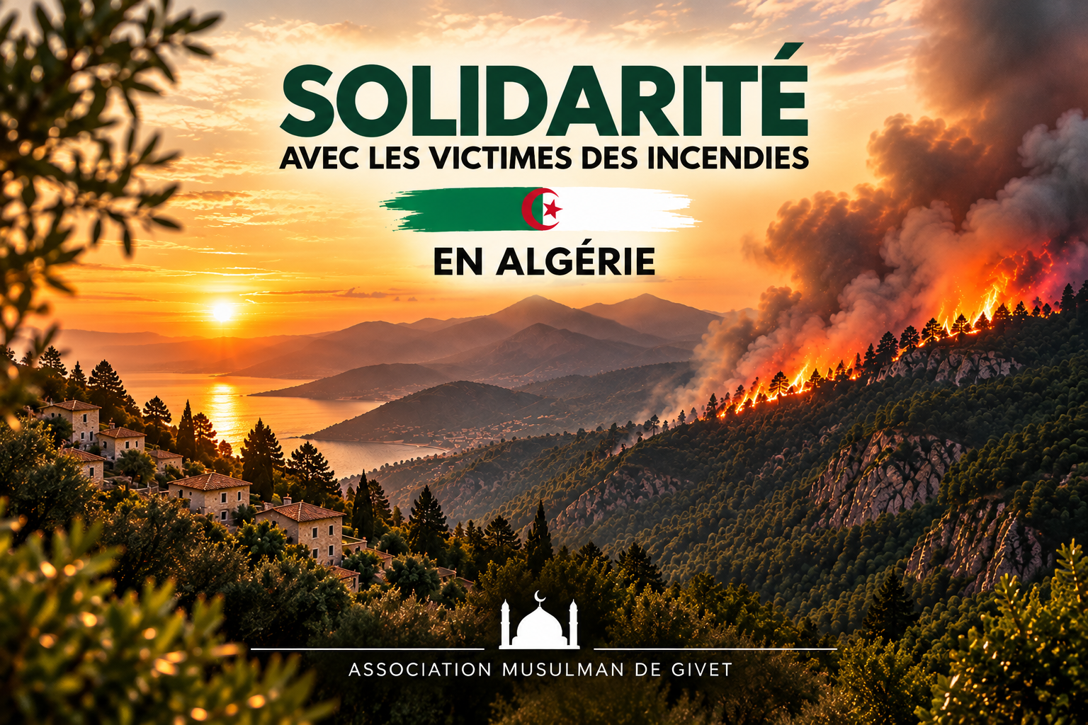 En soutien aux victimes des incendies en Algérie