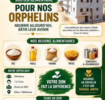 soutiens alimentaire pour nos orphelins.
