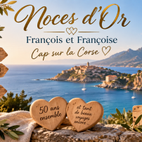 🎁 Noces d'or François et Françoise - ❤️ Cap sur la Corse ❤️ 