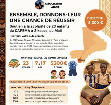 Scolariser 23 orphelins du CAPEMA 