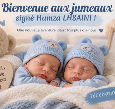 🎁 Cagnotte de naissance pour les jumeaux de Hamza LHSAINI