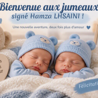 🎁 Cagnotte de naissance pour les jumeaux de Hamza LHSAINI