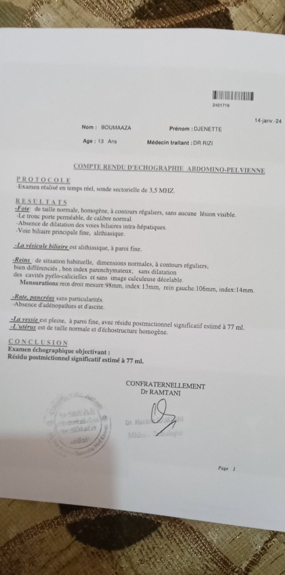 Image justificative de la cagnotte