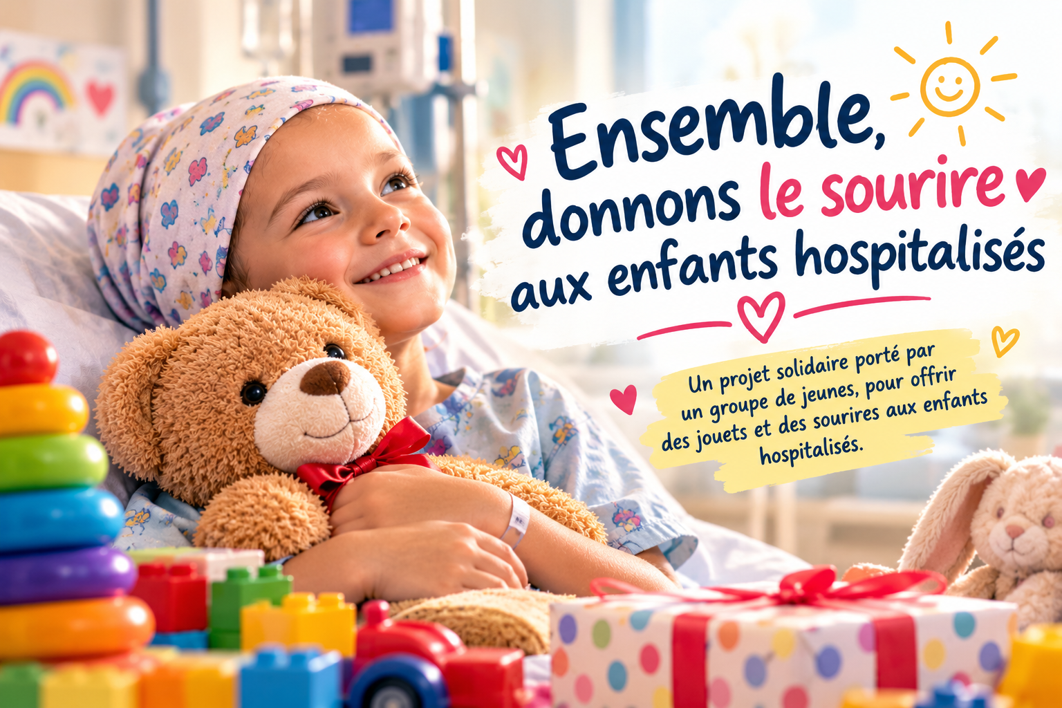 Ensemble, donnons le sourire aux enfants hospitalisés ❤️
