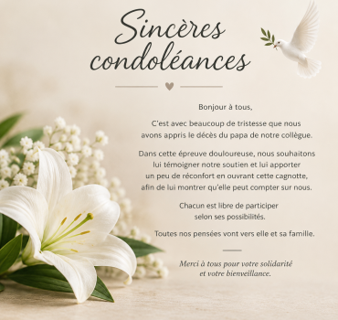 De tout cœur avec toi pour le décès de ton Papa Nathalie 