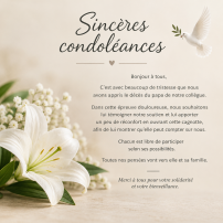 De tout cœur avec toi pour le décès de ton Papa Nathalie 