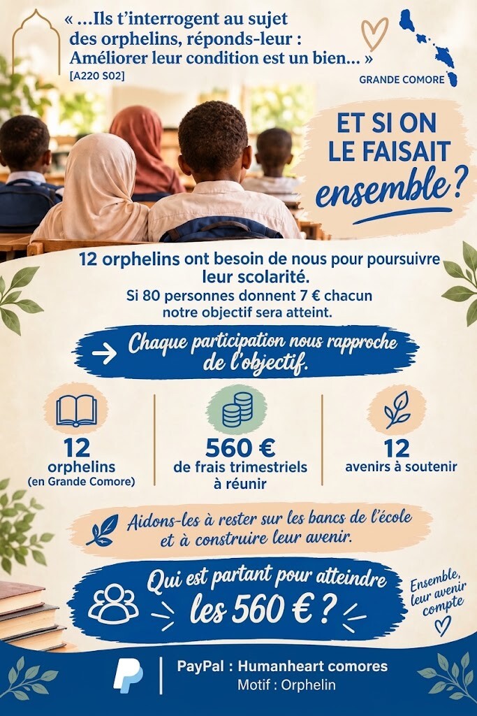 Les orphelins de Grande Comores (1er Trimestre )