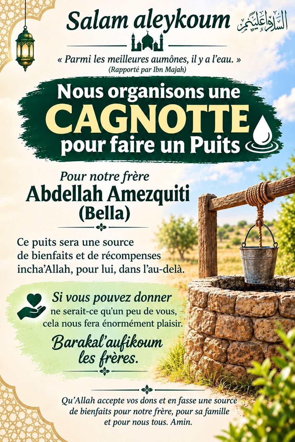Pozo para el Sr. Abdellah Amezquiti