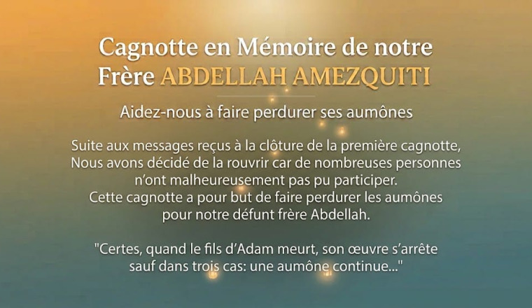 Pour que son livre de bonnes actions reste ouvert