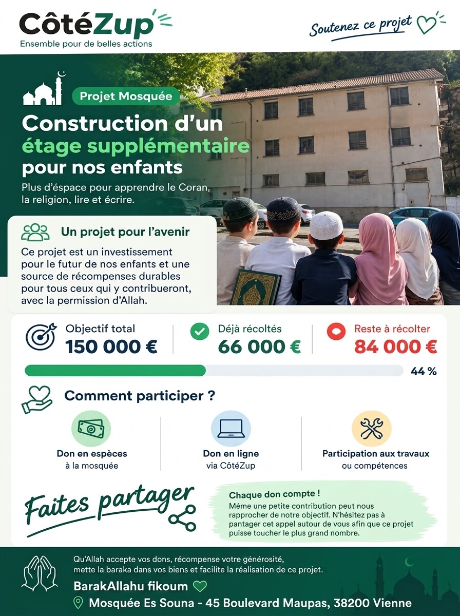 Mosquée As-sounah de Vienne-projet d'extension 